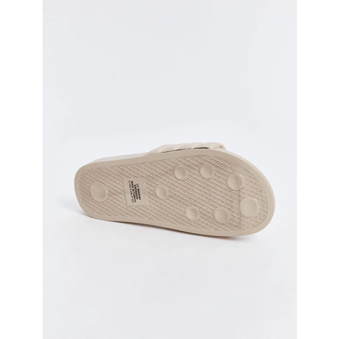 LCW STEPS Bej Tek Bantlı Kadın Terlik