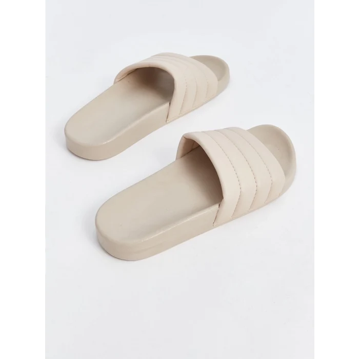 LCW STEPS Bej Tek Bantlı Kadın Terlik
