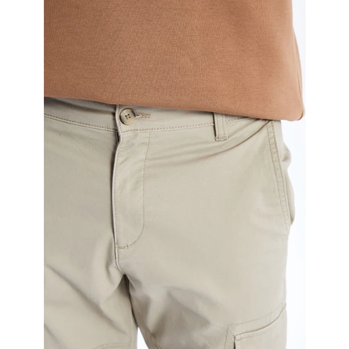 LCWAIKIKI Classic Bej Dar Kalıp Gabardin Erkek Chino Pantolon