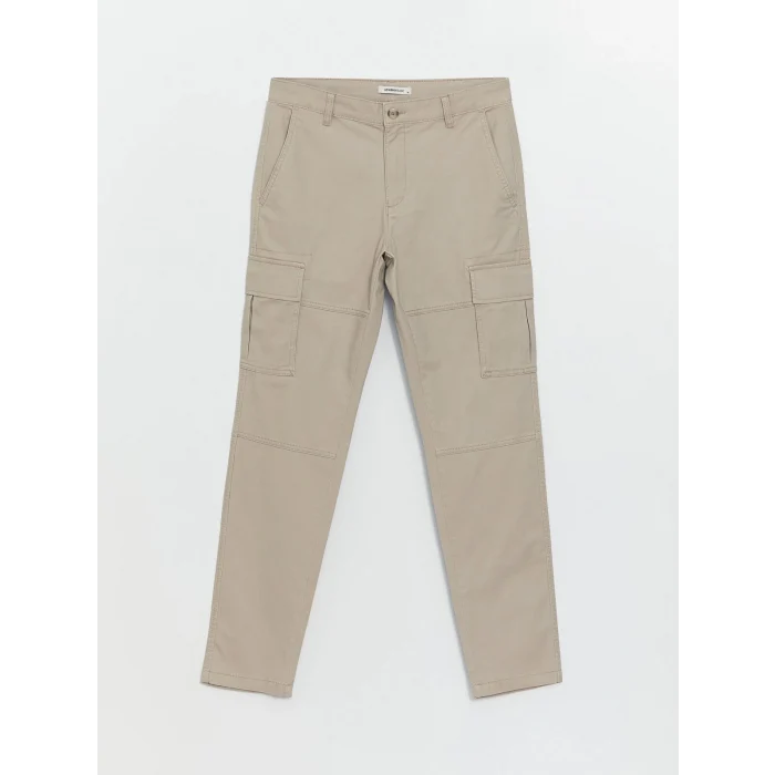 LCWAIKIKI Classic Bej Dar Kalıp Gabardin Erkek Chino Pantolon