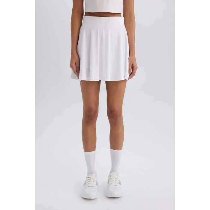 Defacto A2514 Beyaz DeFactoFit Sporcu İçi Taytlı Mini Tenis Eteği