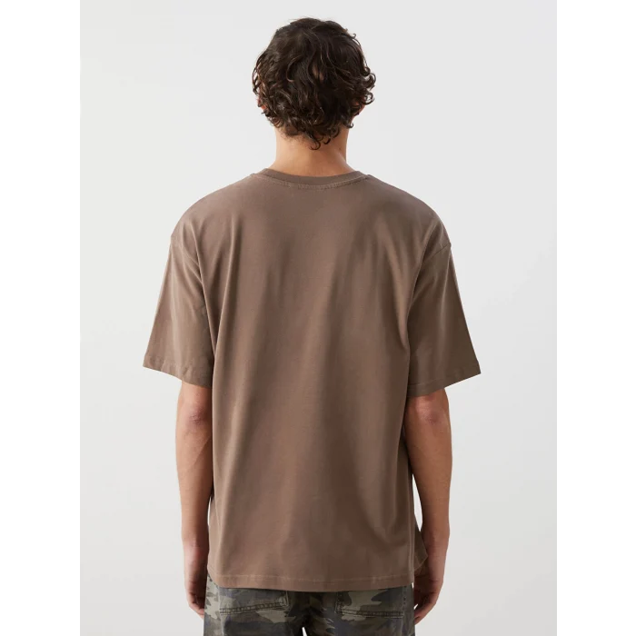 XSIDE Kahverengi Bisiklet Yaka Penye Erkek Tişört