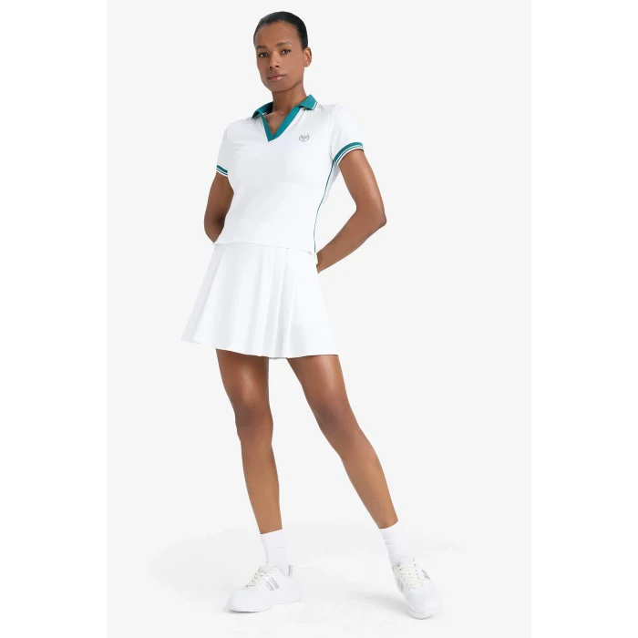 Defacto E4310 Beyaz DeFactoFit Standart Fit Polo Yaka Baskılı Sporcu Kısa Kollu Beyaz Tişört