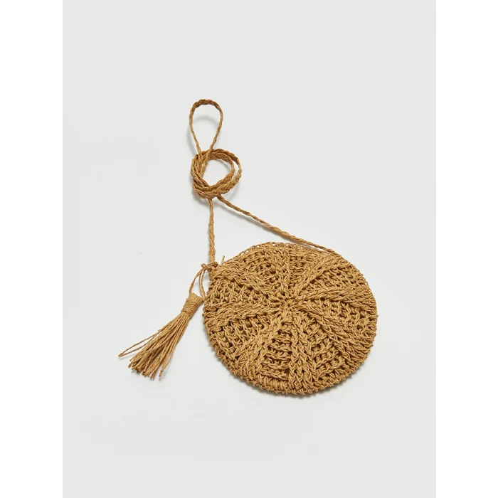 LCW ACCESSORIES Kahverengi Hasır Kadın Çapraz Çanta