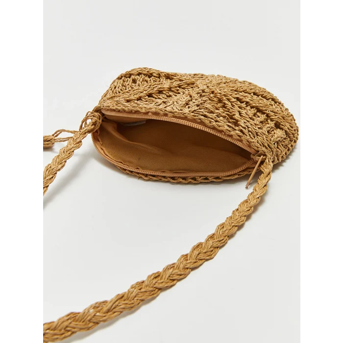 LCW ACCESSORIES Kahverengi Hasır Kadın Çapraz Çanta