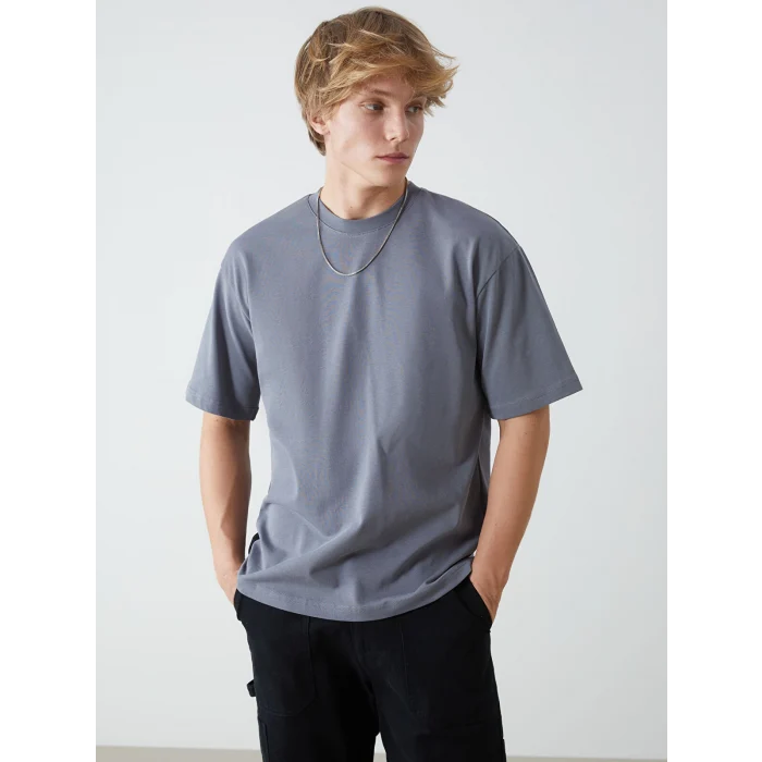 XSIDE Indigo Bisiklet Yaka Penye Erkek Tişört