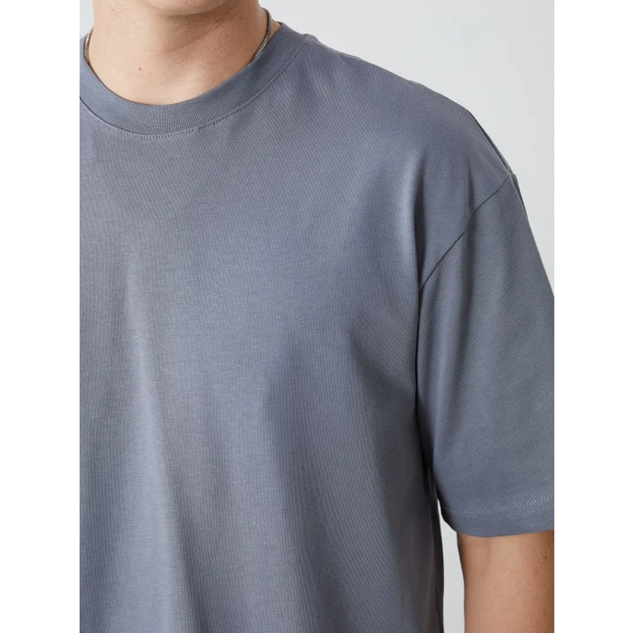 XSIDE Indigo Bisiklet Yaka Penye Erkek Tişört