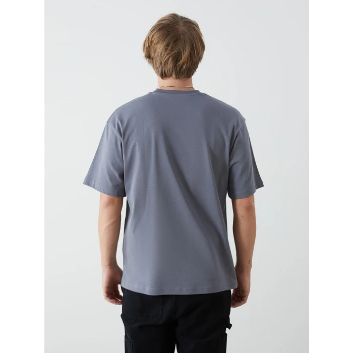 XSIDE Indigo Bisiklet Yaka Penye Erkek Tişört