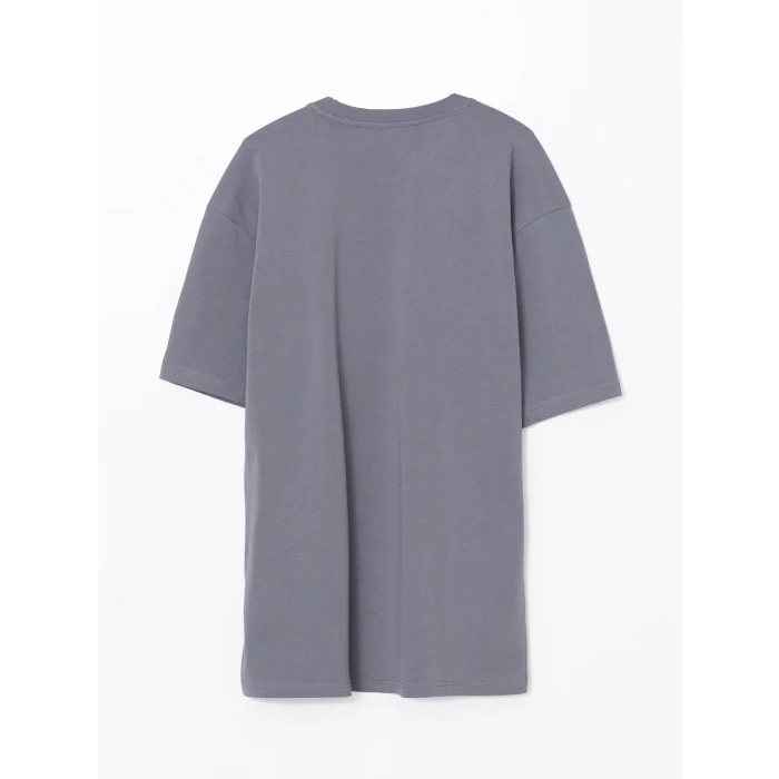 XSIDE Gri Bisiklet Yaka Penye Erkek Tişört