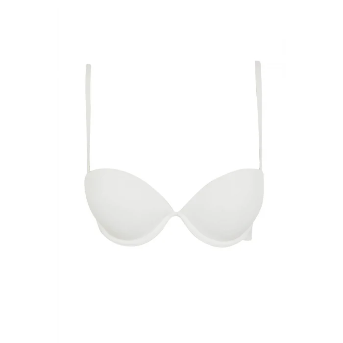 Defacto T8481 Ekru Micro Kaplı Full Push Up Straplez Sütyen-Fall in Love
