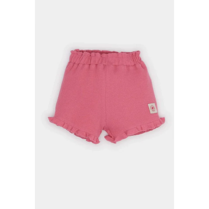 Defacto E9128 Pembe Kız Bebek Barbie 2li Takım Kısa Kollu Tişört Beli Lastikli Şort