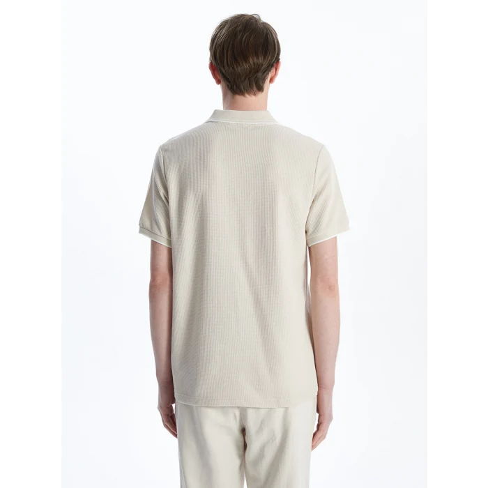 LCW Vision Bej Polo Yaka Kısa Kollu Erkek Tişört