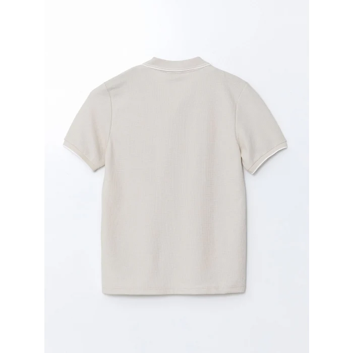 LCW Vision Bej Polo Yaka Kısa Kollu Erkek Tişört