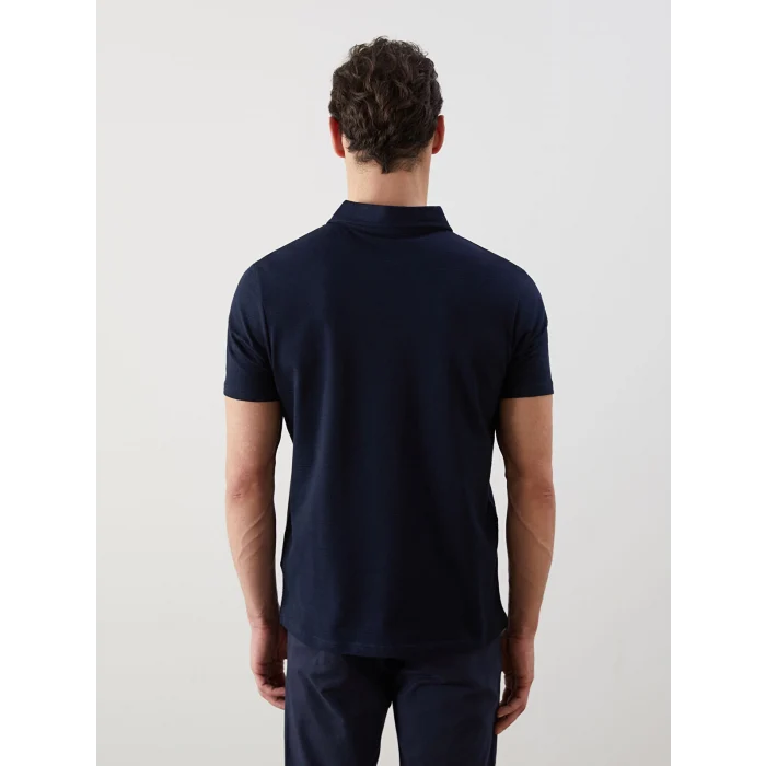 LCWAIKIKI Classic Lacivert Polo Yaka Kısa Kollu Erkek Tişört