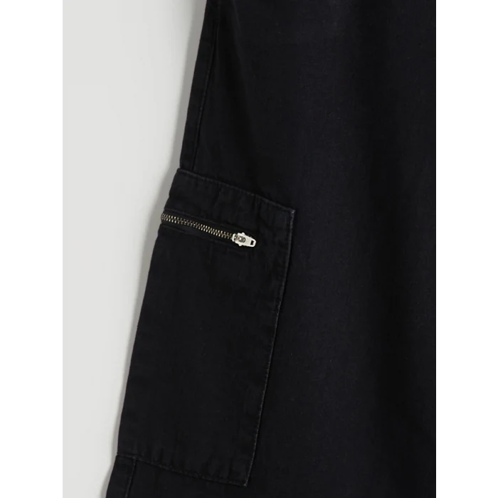 LCW Kids Siyah Beli Lastikli Kız Çocuk Jean Pantolon