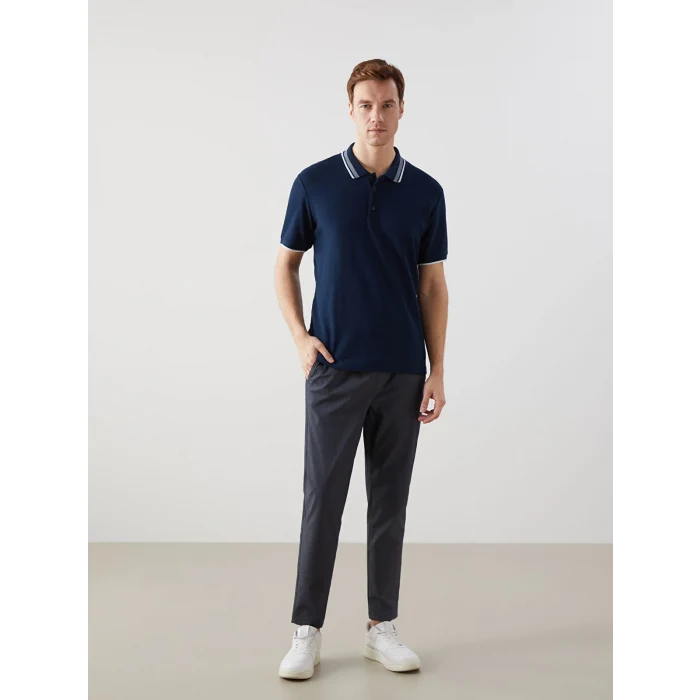 LCWAIKIKI Classic Lacivert Polo Yaka Kısa Kollu Erkek Tişört