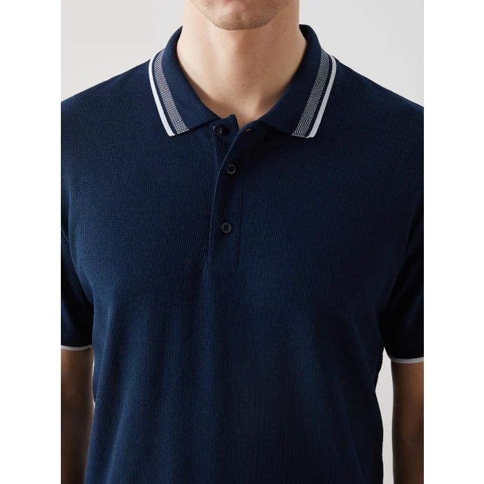 LCWAIKIKI Classic Lacivert Polo Yaka Kısa Kollu Erkek Tişört