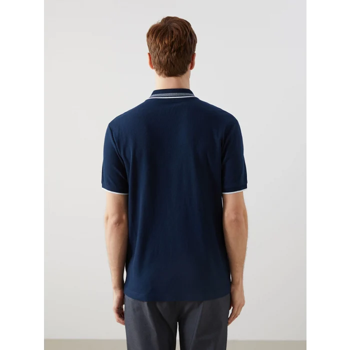 LCWAIKIKI Classic Lacivert Polo Yaka Kısa Kollu Erkek Tişört