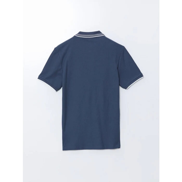 LCWAIKIKI Classic Indigo Polo Yaka Kısa Kollu Erkek Tişört