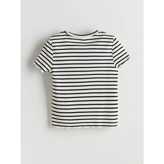 LCW Kids Siyah Bisiklet Yaka Kız Çocuk Crop Tişört 2li