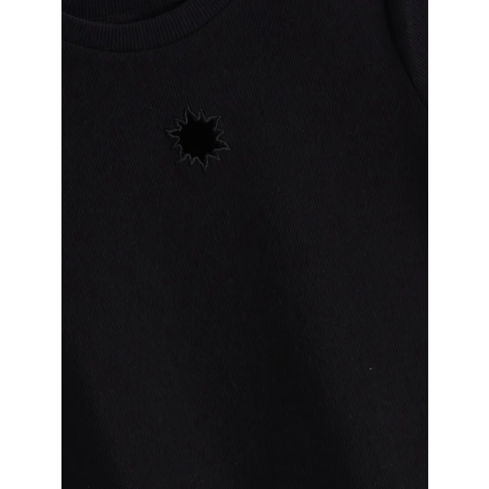 LCW Kids Siyah Bisiklet Yaka Kız Çocuk Crop Tişört 2li