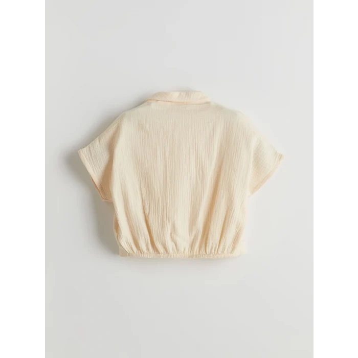 LCW Kids Bej Kısa Kollu Kız Çocuk Gömlek ve Şort