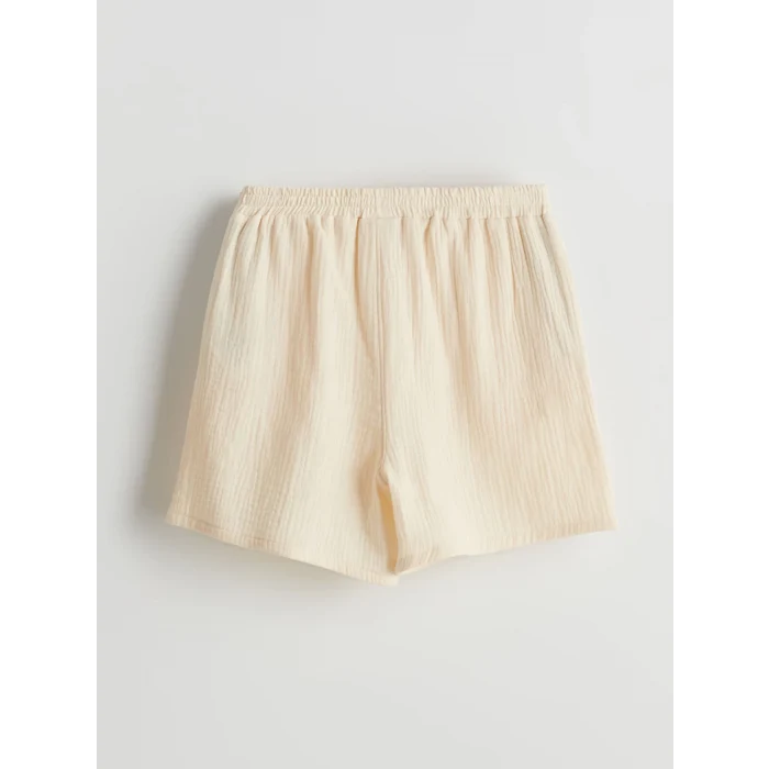 LCW Kids Bej Kısa Kollu Kız Çocuk Gömlek ve Şort