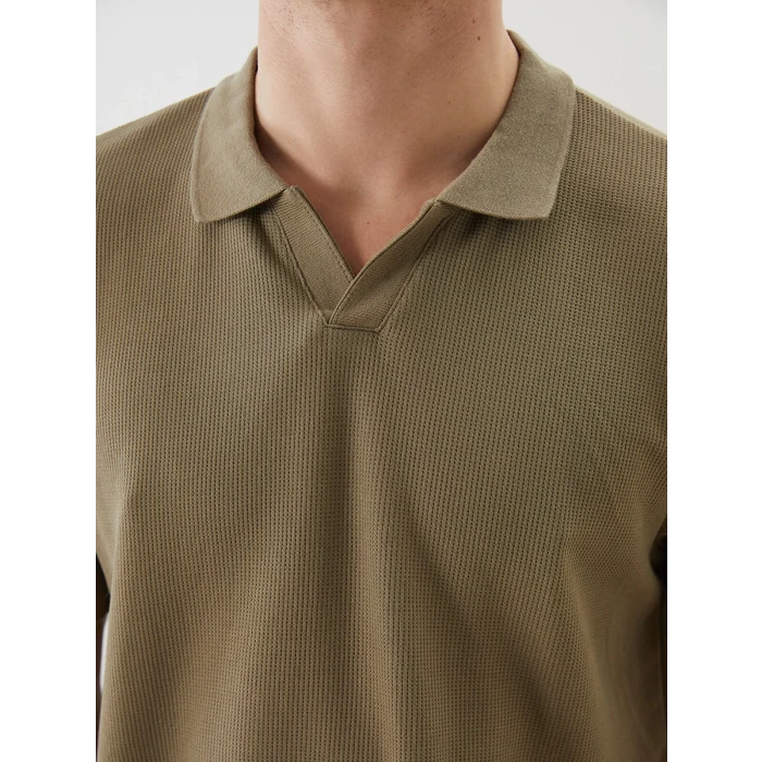 LCW Vision Yeşil Polo Yaka Kısa Kollu Erkek Tişört