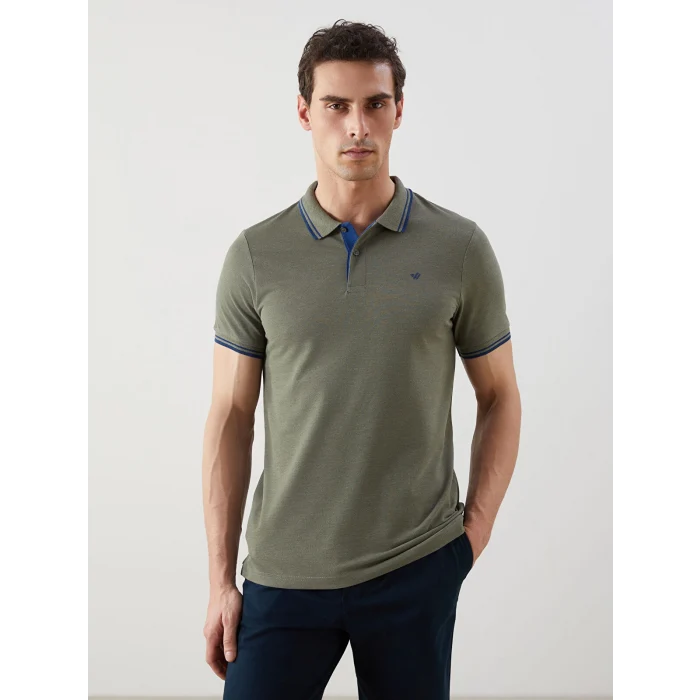 LCWAIKIKI Classic Haki Polo Yaka Pike Erkek Tişört