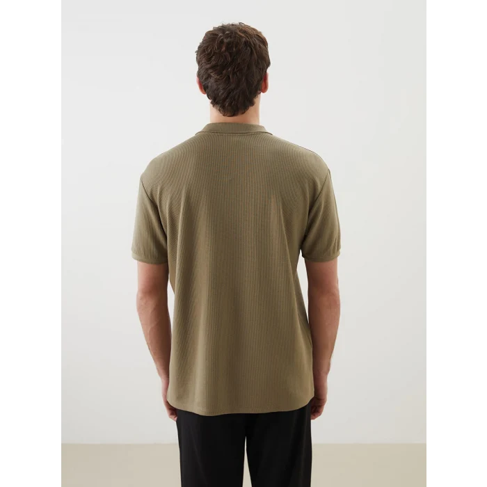 LCW Vision Yeşil Polo Yaka Kısa Kollu Erkek Tişört