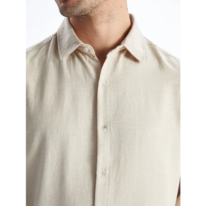 LCW Vision Bej Regular Fit Uzun Kollu Erkek Gömlek