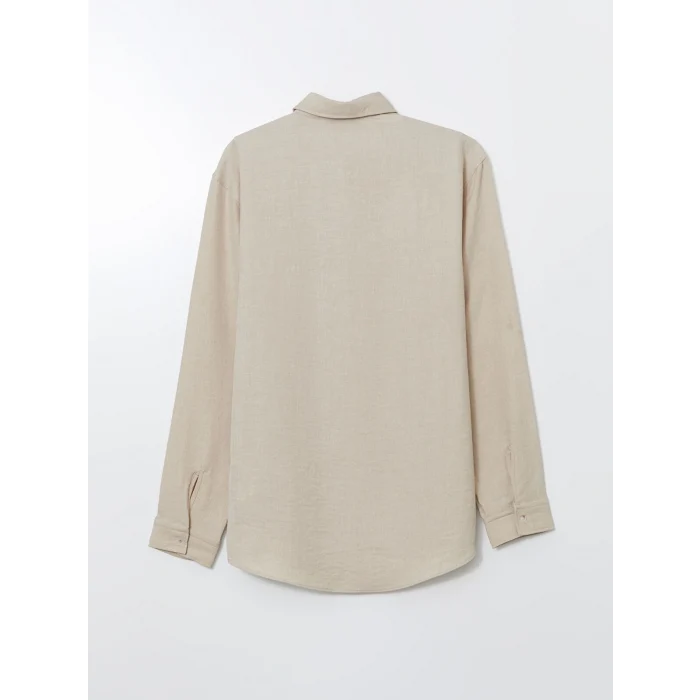 LCW Vision Bej Regular Fit Uzun Kollu Erkek Gömlek