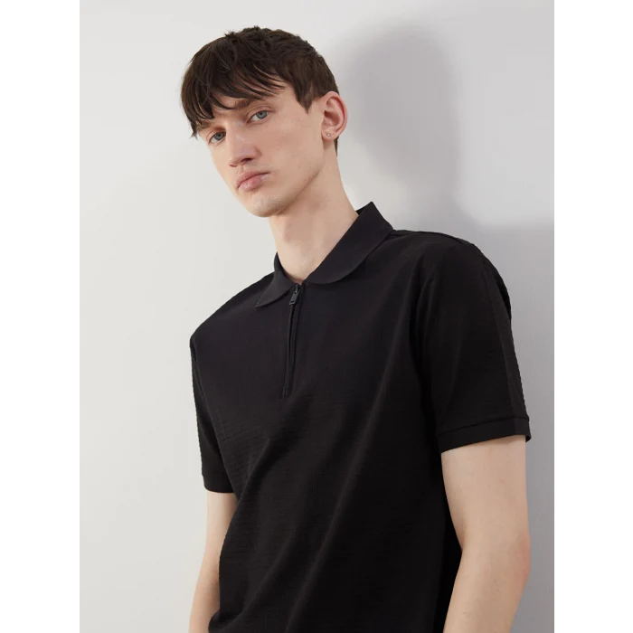 XSIDE Siyah Polo Yaka Erkek Tişört