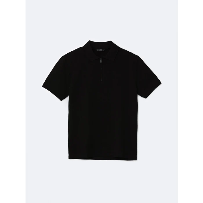 XSIDE Siyah Polo Yaka Erkek Tişört