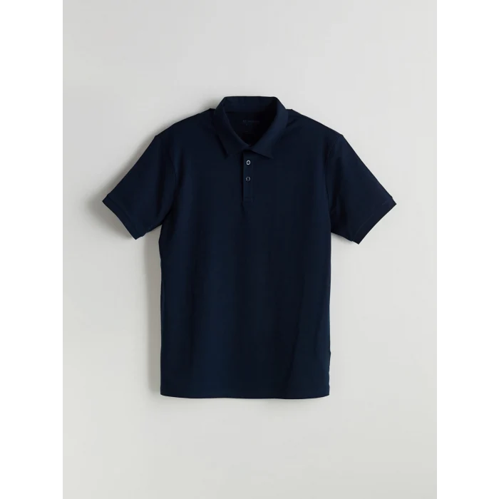 LCWAIKIKI Classic Lacivert Polo Yaka Kısa Kollu Erkek Tişört