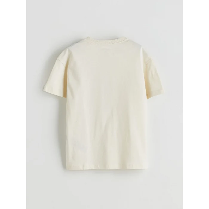 LCW Kids Bej Dinozor Baskılı Erkek Çocuk Tişört ve Şort 2li