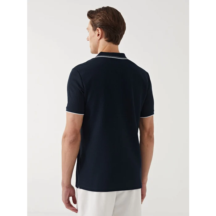 LC WAIKIKI Lacivert Polo Yaka Kısa Kollu Erkek Tişört