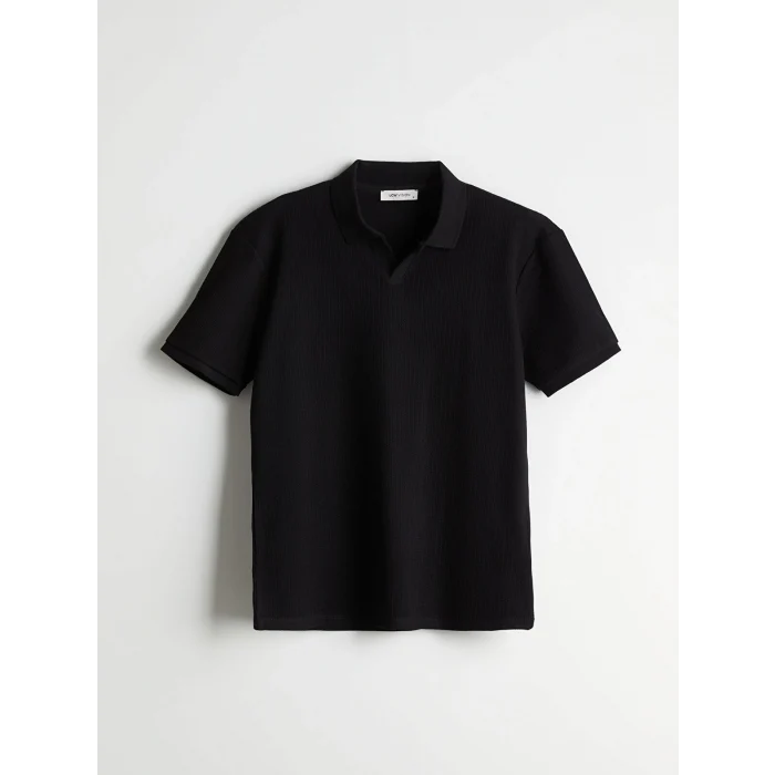 LCW Vision Siyah Polo Yaka Erkek Tişört