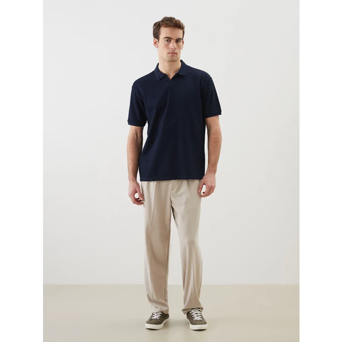 LCW Vision Lacivert Polo Yaka Kısa Kollu Erkek Tişört