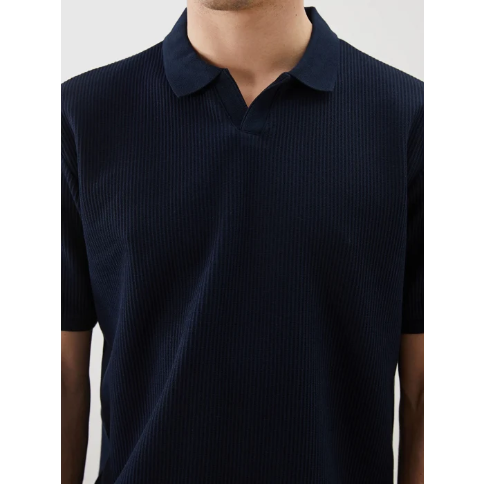 LCW Vision Lacivert Polo Yaka Kısa Kollu Erkek Tişört