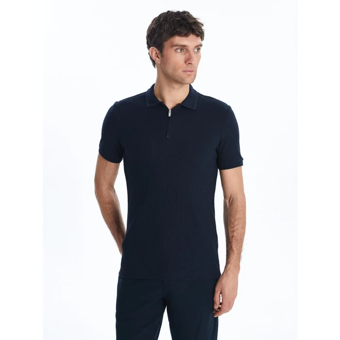LCWAIKIKI Classic Lacivert Polo Yaka Erkek Tişört
