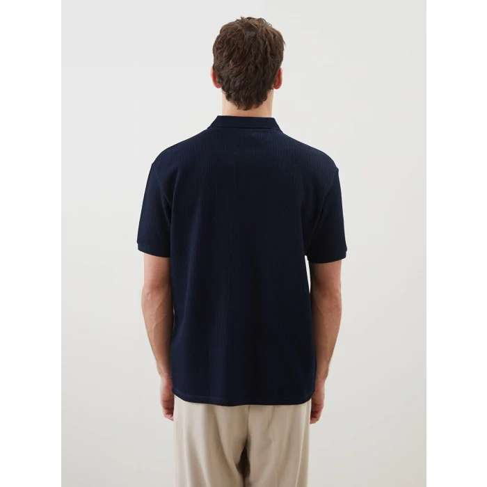 LCW Vision Lacivert Polo Yaka Kısa Kollu Erkek Tişört