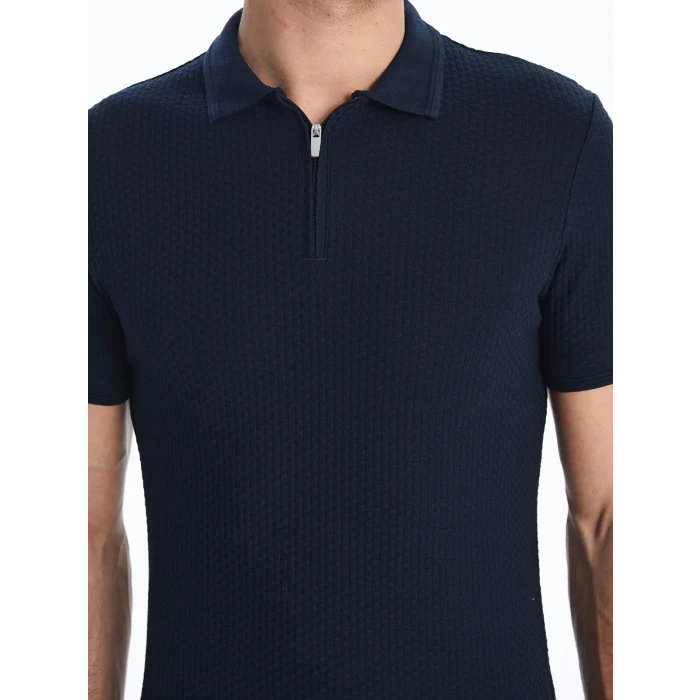 LCWAIKIKI Classic Lacivert Polo Yaka Erkek Tişört