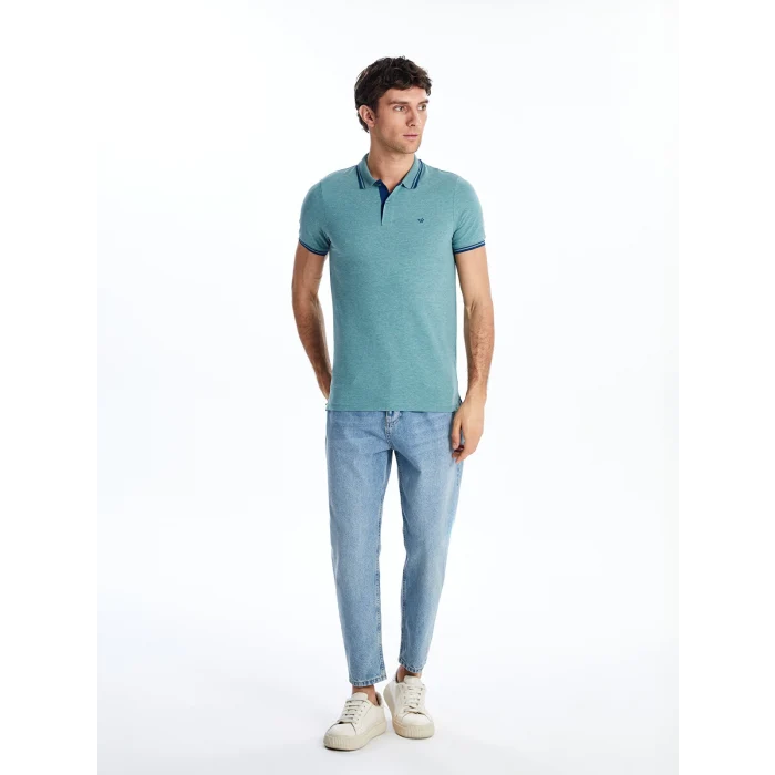 LCWAIKIKI Classic Yeşil Polo Yaka Pike Erkek Tişört