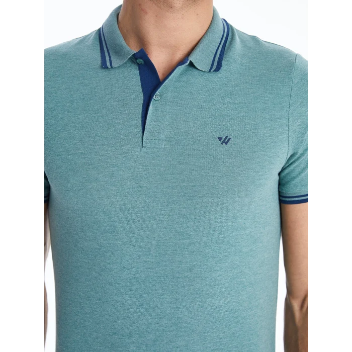 LCWAIKIKI Classic Yeşil Polo Yaka Pike Erkek Tişört