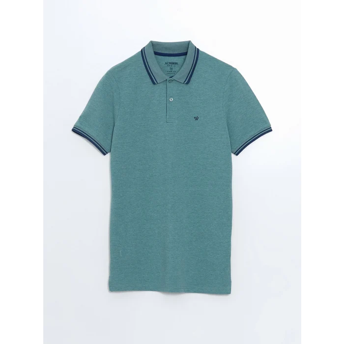 LCWAIKIKI Classic Yeşil Polo Yaka Pike Erkek Tişört