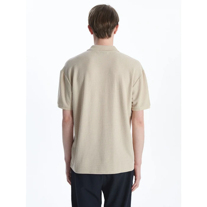 LCW Vision Bej Polo Yaka Kısa Kollu Erkek Tişört