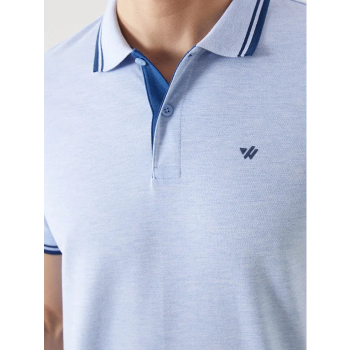 LCWAIKIKI Classic Mavi Polo Yaka Pike Erkek Tişört