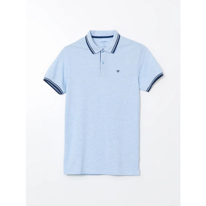 LCWAIKIKI Classic Mavi Polo Yaka Pike Erkek Tişört