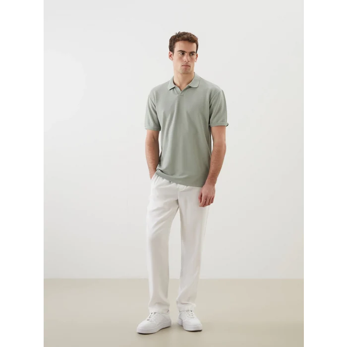 LCW Vision Yeşil Polo Yaka Kısa Kollu Erkek Tişört